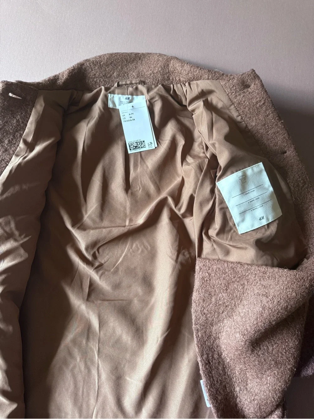 H&M Girls' Wool Blend Pea Coat